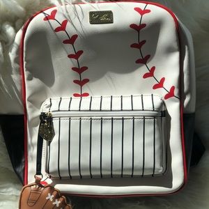 BNWT Betsey Johnson Baseball Backpack SUPER RARE